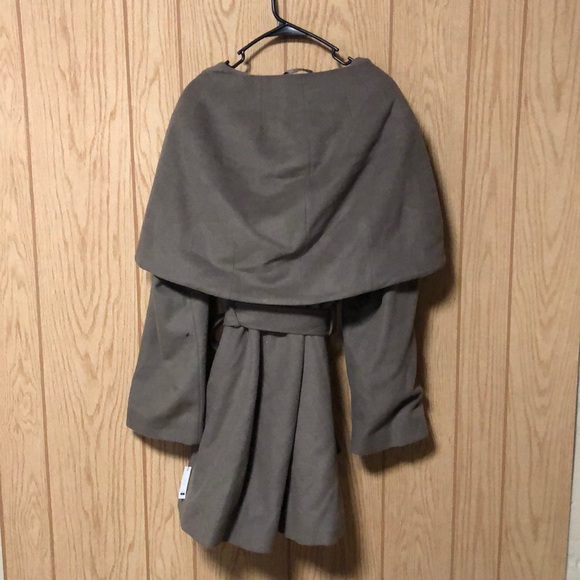 ☘️NWT Halogen Wool Blend Hooded Wrap Coat - Picture 5 of 9